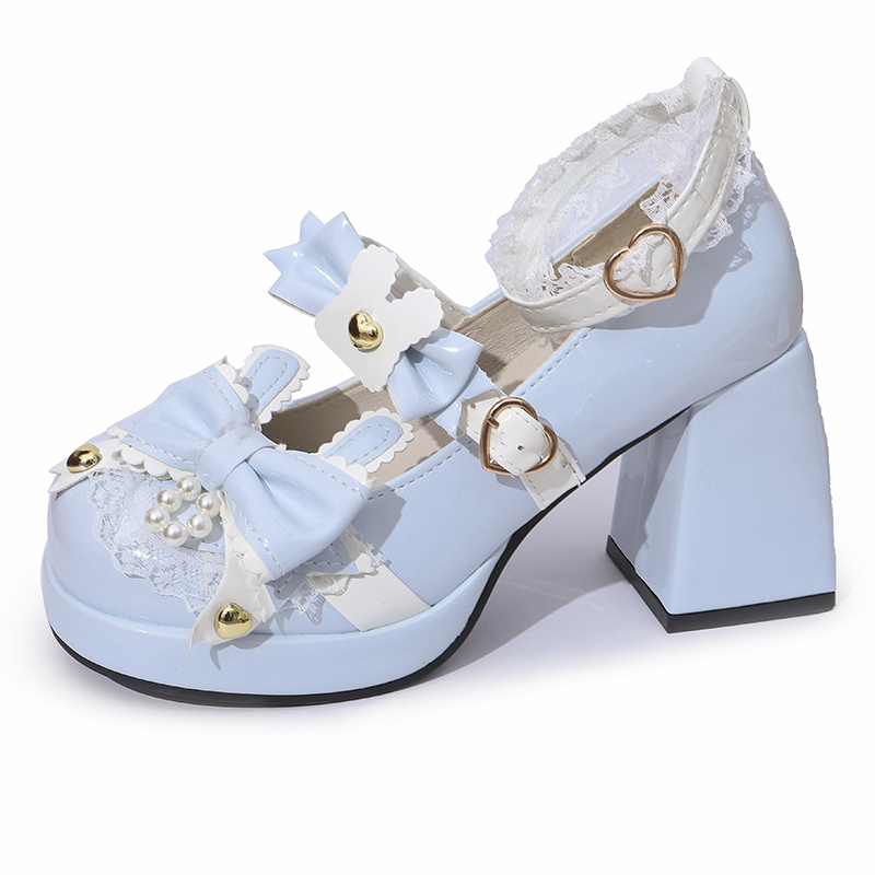 Leather Classic Strap - Scarpe Lolita da Donna, Classiche con